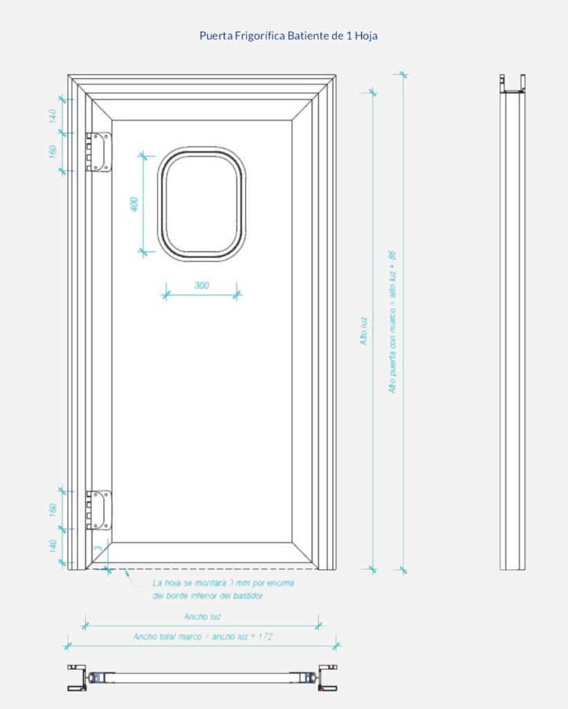 Porta batente em polietileno - Dippanel