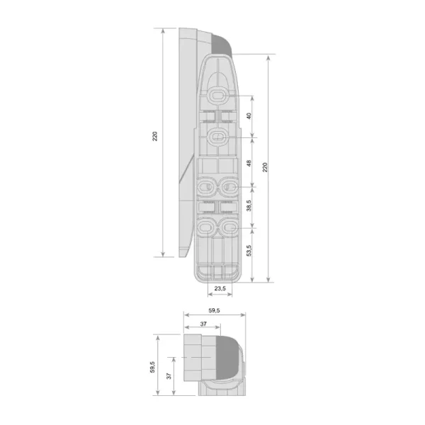 FI0 1844-FI0 3487 Bisagra 1575 para puertas frigoríficas pivotantes 2