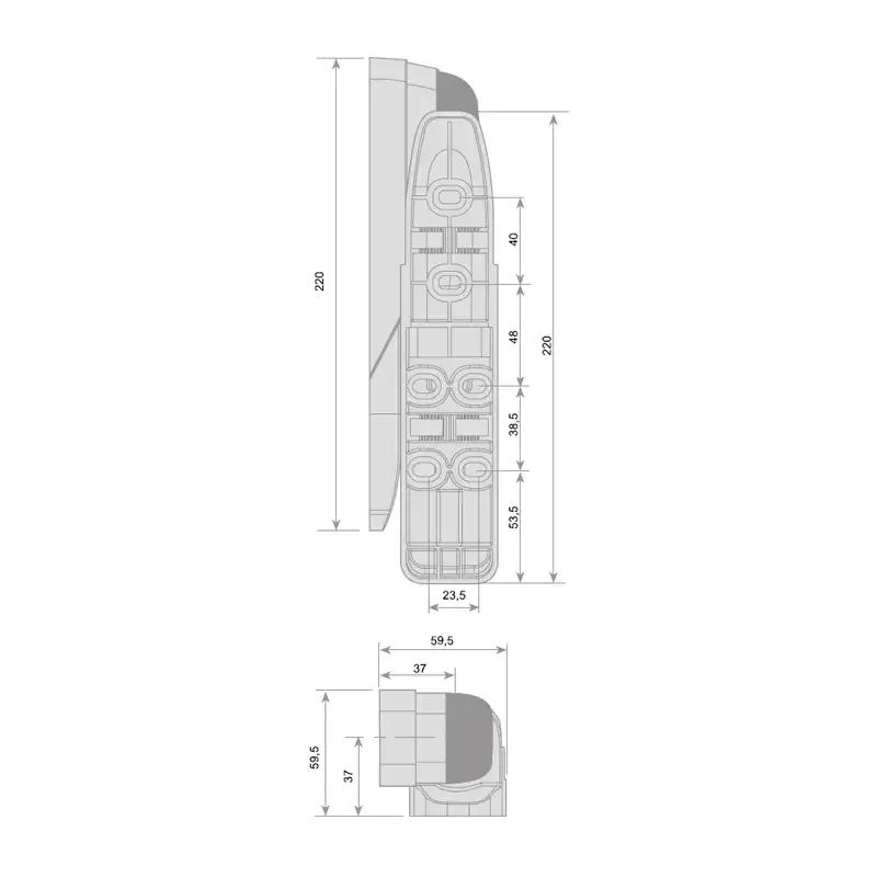 FI0 1844-FI0 3487 Bisagra 1575 para puertas frigoríficas pivotantes 2