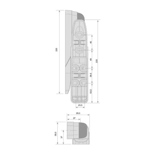 FI0 1845-FI0 3489 Bisagra 1576 para puertas frigoríficas pivotantes 3