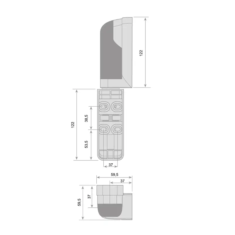 FI0 1848-FI0 3490 Bisagra 1575-C para puertas frigoríficas pivotantes 2