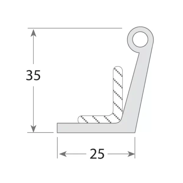FI0 3754 BURLETE para puerta frigorífica 240 2