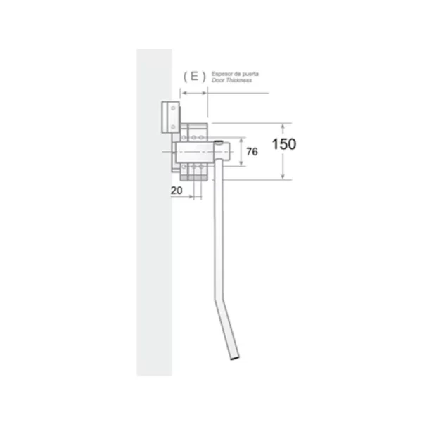 FI0 9066-FI0 4253-FI0 2075-FI0 5228 Maneta exterior de palanca para puerta frigorífica corredera industrial 3530 2