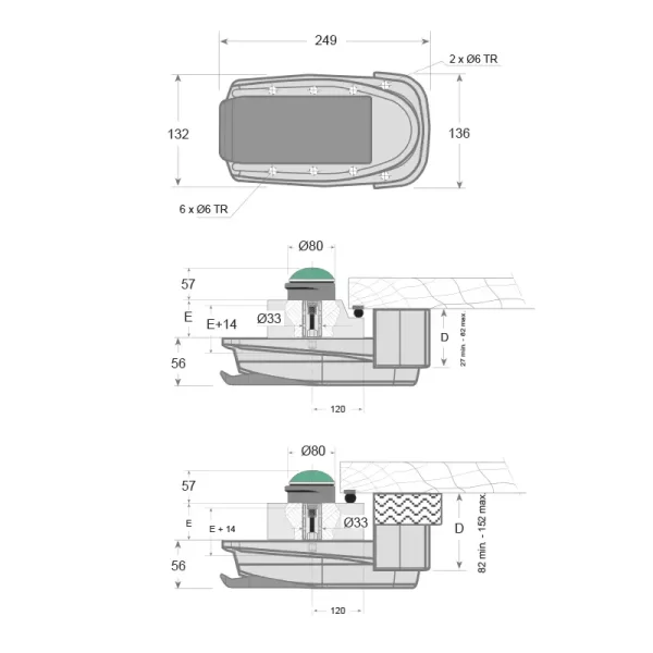 FI0 9172-FI0 9174-FI0 9170 Medidas y cotas de Cierre Automático con cerradura para puerta frigorífica industrial 1021 2